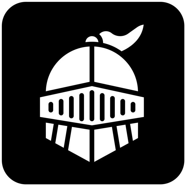 战士头盔矢量图标设计插画图片下载