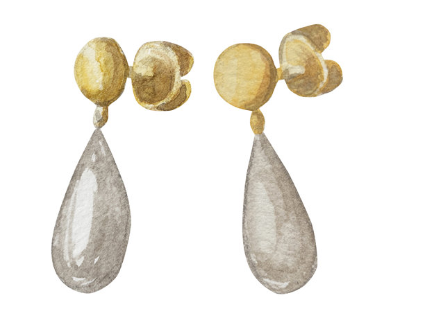 一套各种水彩风格的女性配饰。化妆品、鞋子、香水、连衣裙、包包、太阳镜、指甲油插画。适用于计划贴纸、纺织品印花、DIY项目图片下载