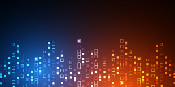 科技背景。数字技术高速连接。处理器。矢量插画。图片下载