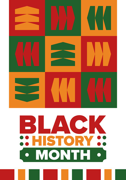 黑人历史月。非洲裔美国人历史。每年庆祝。在美国和加拿大于二月。在英国于十月。海报、卡片、横幅、背景。矢量插画图片下载