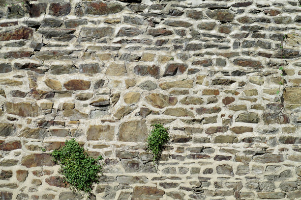 砖墙纹理，有规则的矩形砖块和可见的灰缝，表面平整图片下载