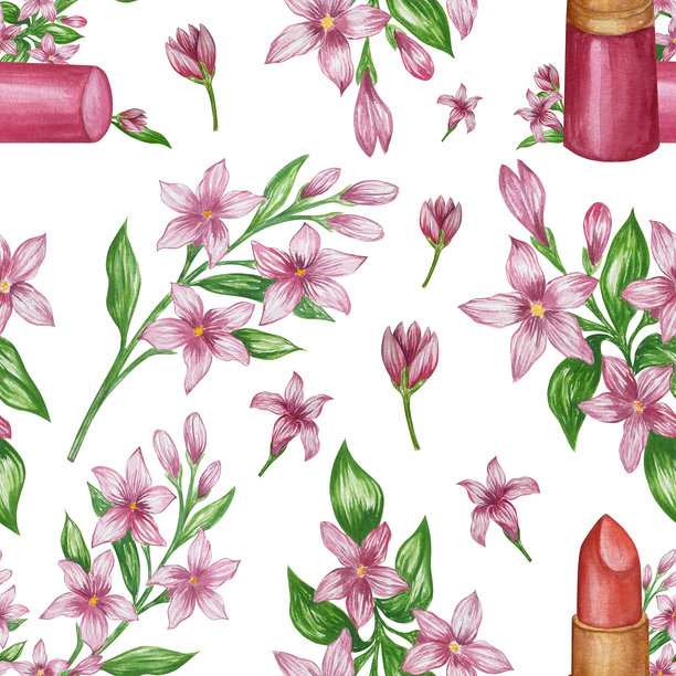 一套各种水彩女性配饰。化妆品、鞋子、香水、连衣裙、包包、太阳镜、指甲油插画。适用于手账贴纸、纺织品印花、DIY项目图片下载