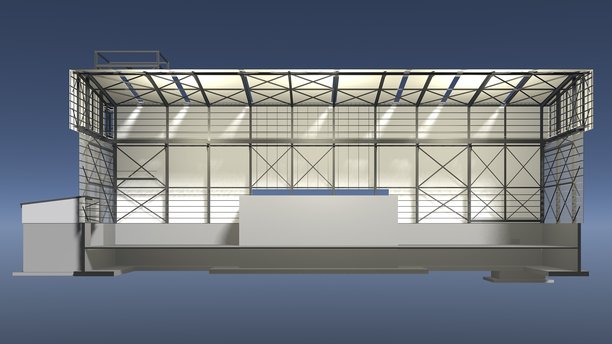 建筑结构的3D插画图片下载