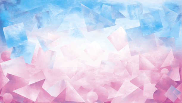 抽象背景。矢量插画，包含水彩飞溅和几何图形。图片下载