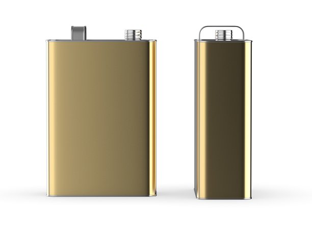 用于品牌推广和空白样机的带金属盖和手柄的金属罐图片下载