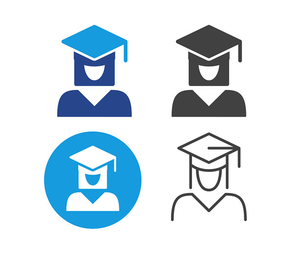 女性毕业生 - 插画图标图片下载