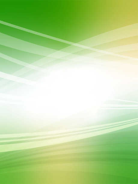 流畅的浅绿色与黄色波浪流抽象设计图片下载