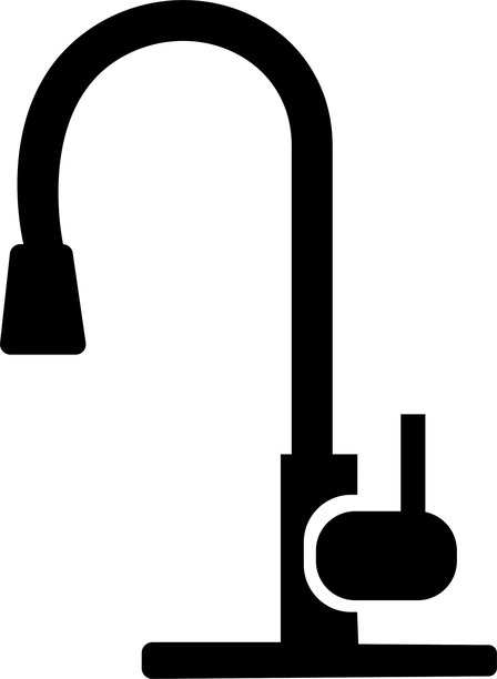 水龙头图标矢量图，水龙头标志。浴室符号。水从水龙头符号流出。饮用水公司应用程序和网站符号，徽标设计，孤立在透明背景上图片下载