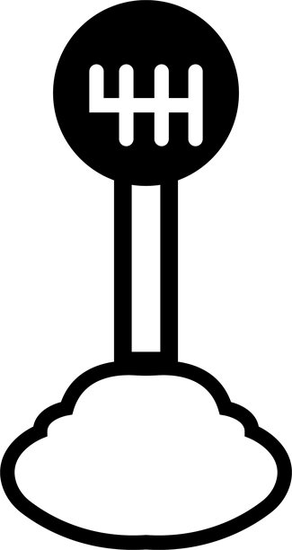 变速杆图标。汽车驾驶模式在变速箱符号按钮、杯架和扶手、换挡开关手动操作矢量图，孤立在透明背景上，用于移动应用程序、网页。图片下载