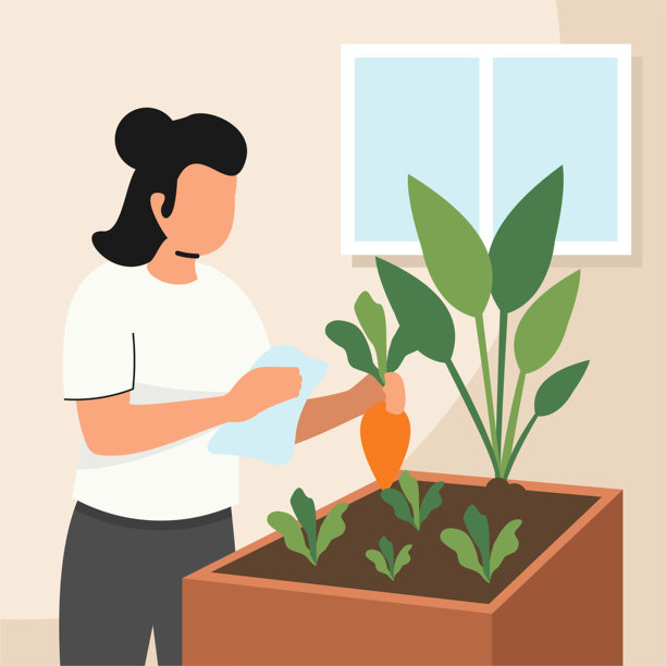 城市园艺插画矢量扁平化设计图片下载