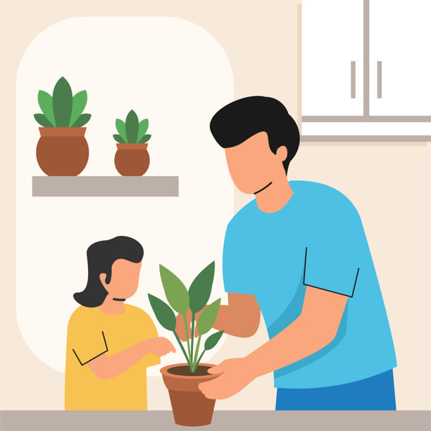 城市园艺插画矢量扁平化设计图片下载