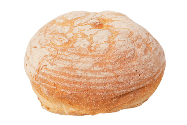 白色背景上孤立的麦面包。食物、面包的照片。图片下载