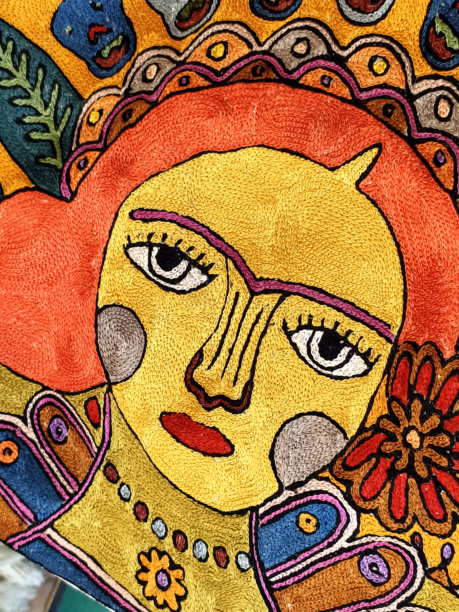 手工制品，带有瓦尔利绘画图案的文件，印度手绘传统古老部落艺术。图片下载