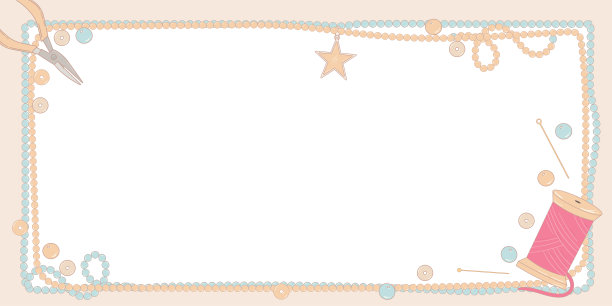 带有串珠工具和配件的优雅手工制作背景图片下载