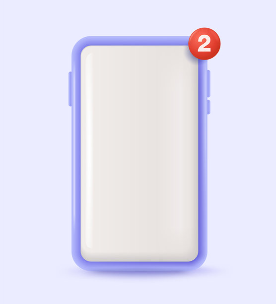 3D智能手机屏幕模板和消息提醒图片下载