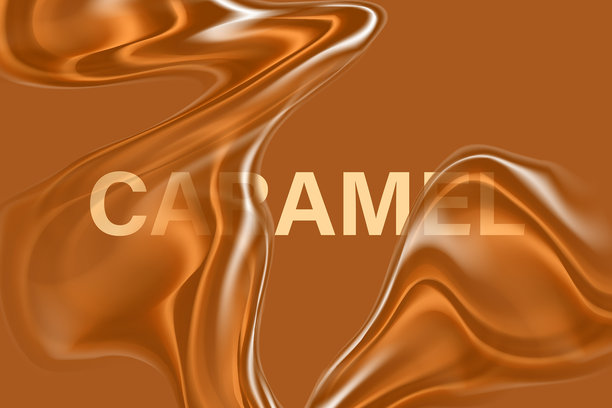 抽象的液体焦糖飞溅纹理，奢华的棕色，富含流体渐变背景，留有复制空间。流动的波浪形态，优雅光滑的玻璃形状设计元素装饰。美丽背景横幅。图片下载