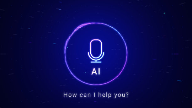 人工智能语音识别个人助理技术概念，智能人工智能应用屏幕，机器语音生成，在线支持聊天机器人，自动化虚拟业务客户服务图片下载