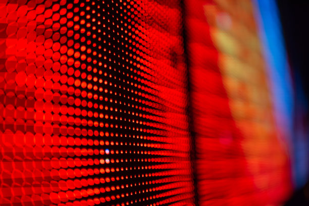 LED SMD屏幕 - 蓝绿色背景特写图片下载