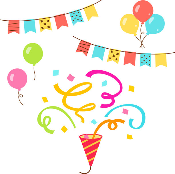 派对装饰插画集图片下载