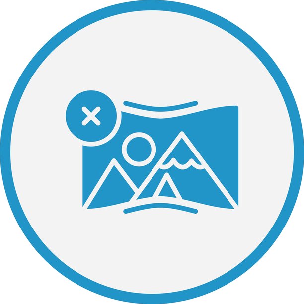 删除照片库的蓝色圆形图标图片下载