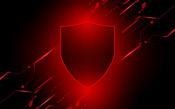 网络安全技术概念，带钥匙孔的盾牌图标，个人数据，矢量插画。图片下载