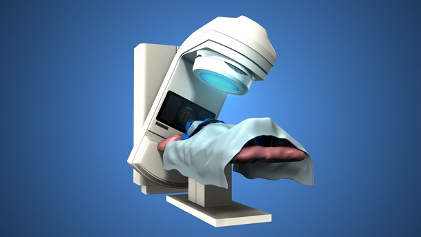 房间里的CT扫描仪和人体。三维插画图片下载