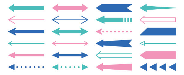 矢量长箭头插画集图片下载