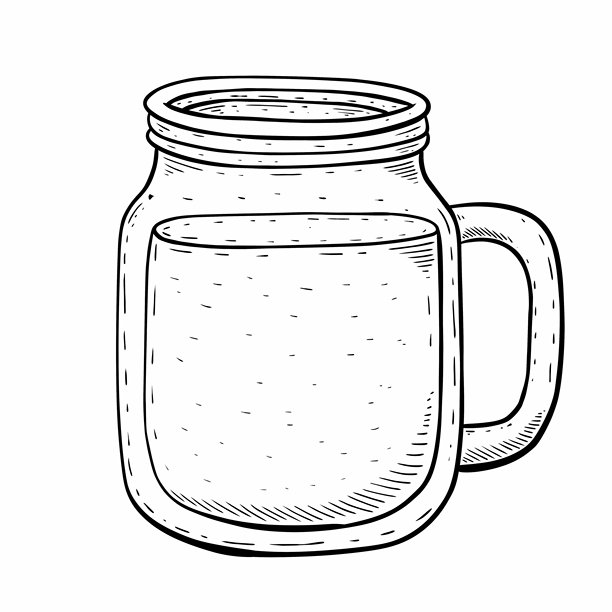 玻璃罐卡通插画图片下载