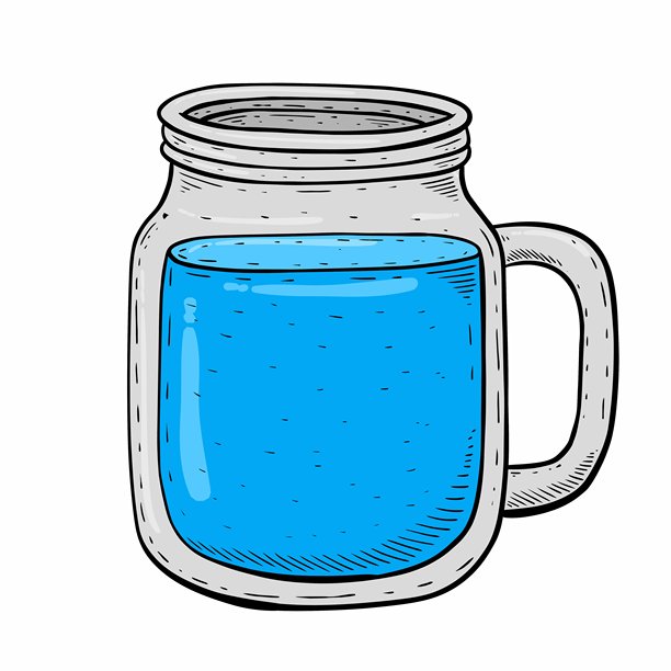 玻璃罐卡通插画图片下载