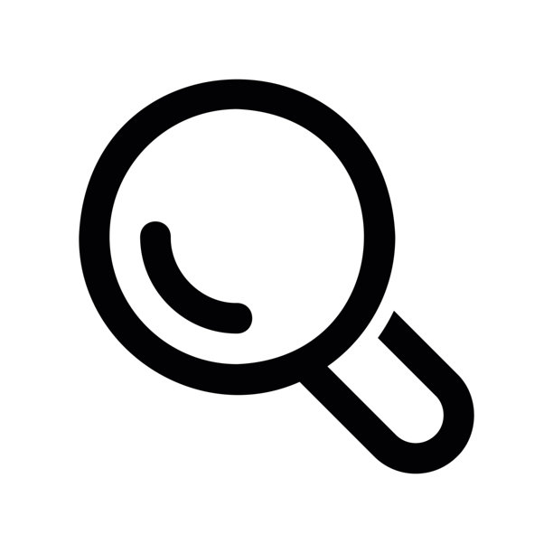 搜索图标，放大镜线条图形插画图片下载