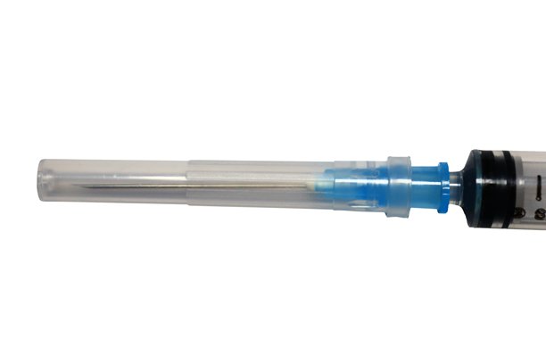 白色背景下的一根针的特写，非常适合用于插画或设计概念图片下载