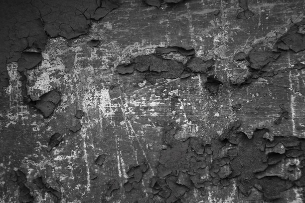 灰色背景，照片展示了老旧灰色墙壁的纹理图片下载