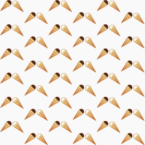 浅灰色背景上的矢量冰淇淋蛋筒无缝图案图片下载
