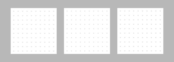 日记本内页模板集，用于期刊或笔记本。带横线、网格和点状的页面，适合书写和规划。可打印矢量插画图片下载