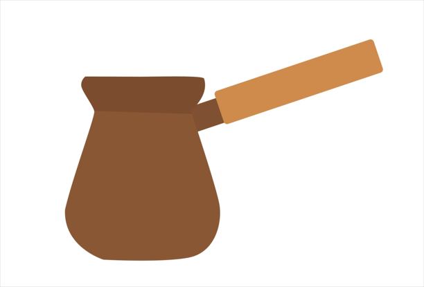 简约风格的咖啡壶插画图片下载