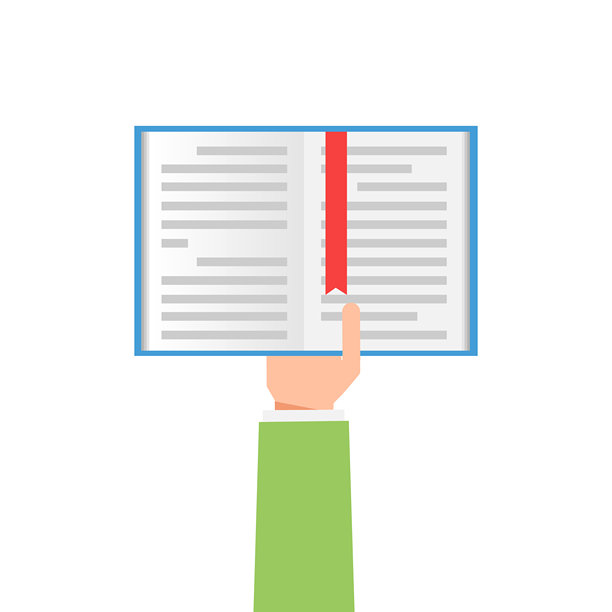 一只手拿着一本书，一只手拿着一本书，一本打开的书。矢量图，设计师插画，网页横幅。矢量图。图片下载