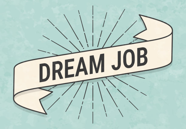 梦想职业 - 复古风格横幅 - 旧纹理纸图片下载