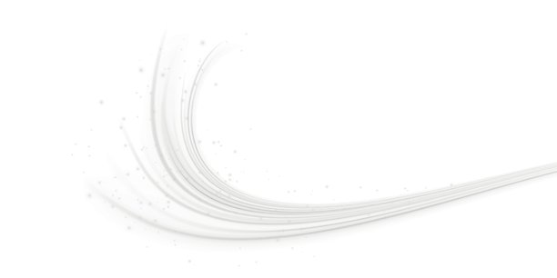 霓虹白色的激光线条在城市道路上流动。发光的波浪轨迹、运动漩涡和能量线营造出未来交通的视觉效果。矢量插画PNG图片下载