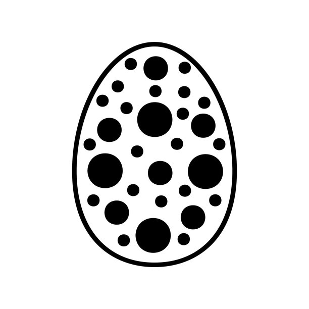 复活节彩蛋，装饰有抽象圆点，涂鸦风格矢量插画。极简手绘线条艺术，表达春天、俏皮、象征性和创意设计理念。图片下载