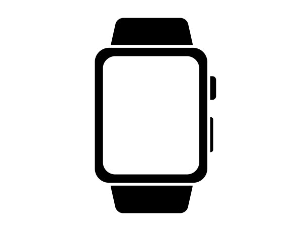 智能手表剪影图标插画图片下载