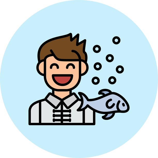 钓鱼图标矢量素材图片下载