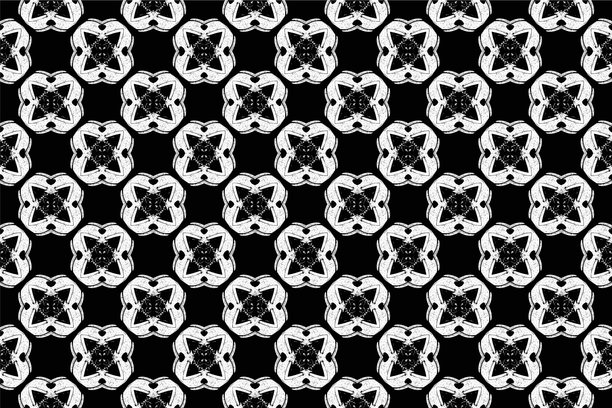 抽象几何无缝图案、当地织物图案、泰式图案，专为墙面装饰、瓷砖、纺织品设计，矢量插画图片下载