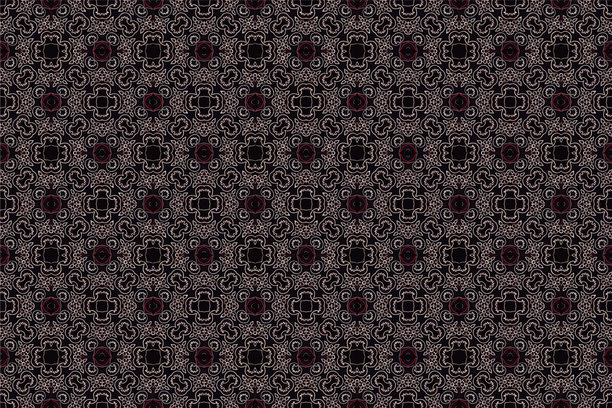 抽象几何无缝图案，当地织物图案，泰式图案，专为墙面装饰、瓷砖、纺织品设计，矢量插画图片下载