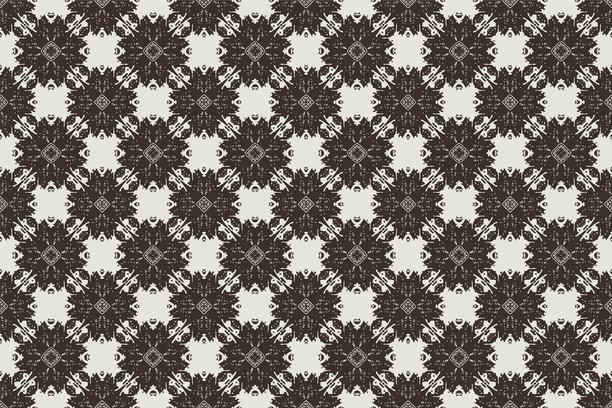 抽象几何无缝图案，局部织物图案，泰式图案，专为墙壁装饰、瓷砖、纺织品设计，矢量插画图片下载