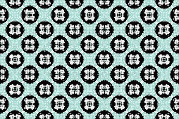 抽象几何无缝图案，本地织物图案，泰式图案，专为墙面装饰、瓷砖、纺织品设计，矢量插画图片下载