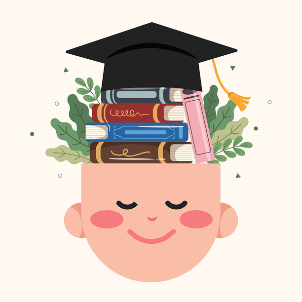 快乐毕业男孩，毕业帽，毕业生概念。学习和教育矢量插画。图片下载