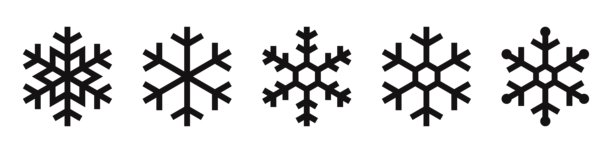 雪花图标集。圣诞节和冬季系列。矢量插画。图片下载