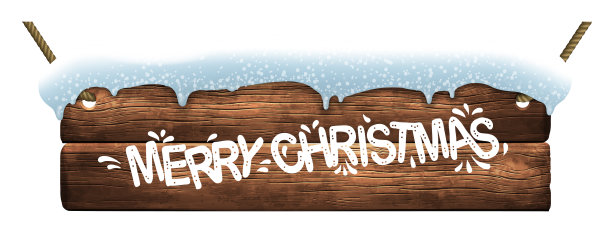 白色雪地背景上的老木质广告牌。高度写实插画。图片下载