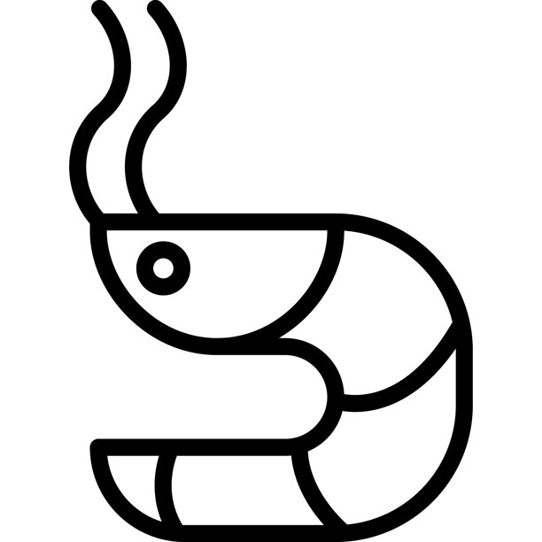 虾矢量图标设计插画图片下载