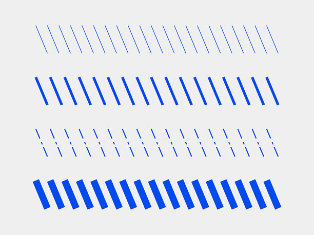 抽象的蓝色动态倾斜条纹线条图案矢量插画设计素材集图片下载